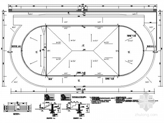 校园300米跑道施工图 