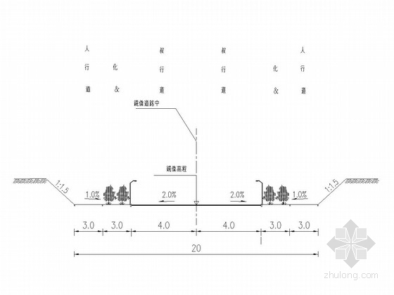 苗木种植穴施工图资料下载-[天津]20m宽城市支路工程全套施工图（42张 平纵横 无障碍等）