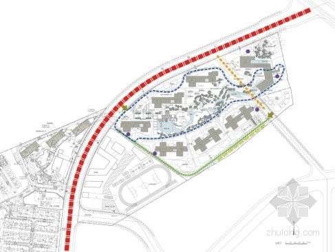 [广东]现代风格住宅区规划及单体设计方案文本（含cad）-住宅区分析图