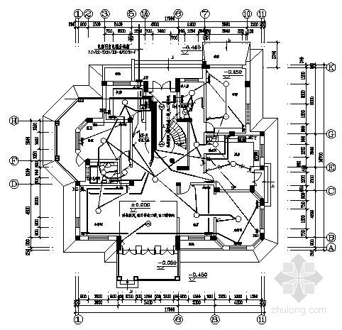 四层别墅配电系统图资料下载-两层别墅电气施工图纸