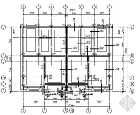 结构设计图纸图纸拆分资料下载-某别墅楼结构设计图纸