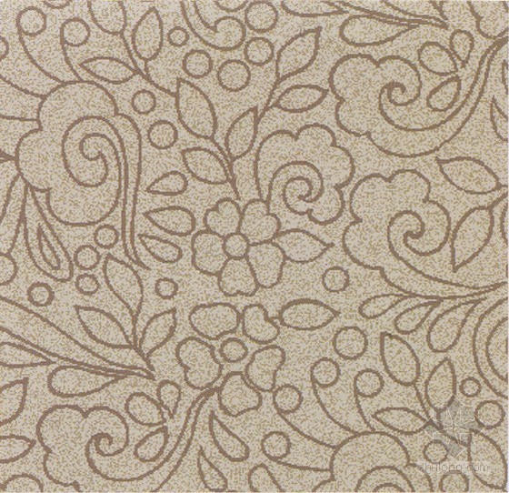 割绒地毯材质贴图资料下载-暖色花纹地毯贴图