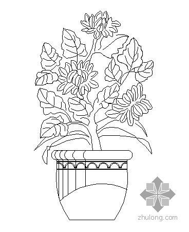 3D植物装饰盆栽资料下载-盆栽植物图块2