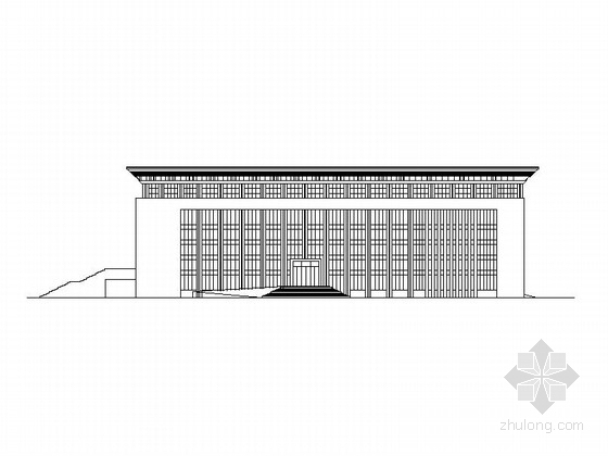 小型礼堂建筑CAD资料下载-三层小型现代影剧院建筑设计方案图