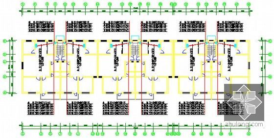 [山西]大型住宅区建筑安装工程投标报价书(附全套CAD图纸)-强电干线平面图