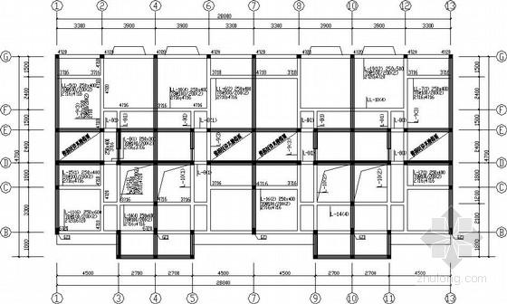 农村结构施工图四层资料下载-四层砖混住宅结构施工图