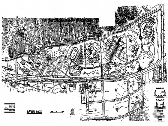 城市设计学生作品资料下载-[浙江]某大学校区总体规划方案（学生作品）