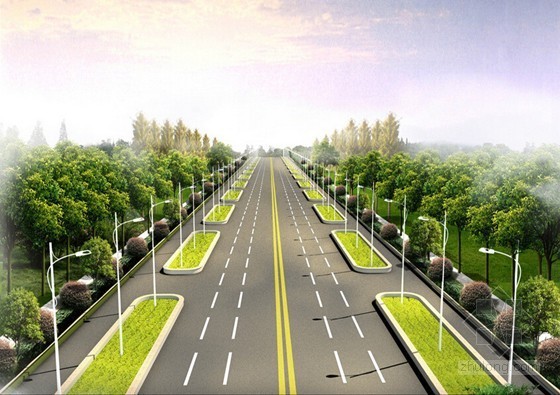 方形绿地道路设计资料下载-[山东]道路设计招标文件