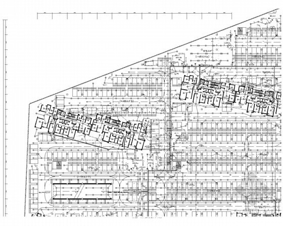 地下车库xiaofang图纸资料下载-大型高层办公楼地下车库弱电系统施工图纸