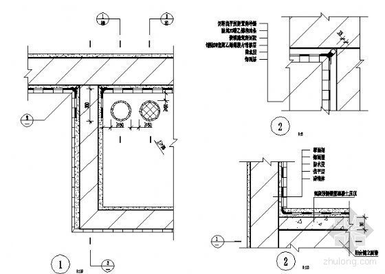 阳台防水施工节点资料下载-阳台防水平面构造