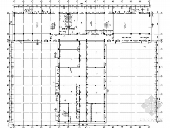 三层城市供水水质化验中心楼结构施工图（含建筑图）-一层平面图