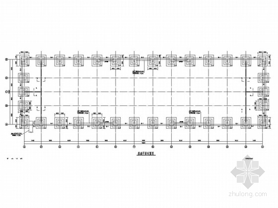 一层钢筋混凝土排架结构煤矿设备维修车间结构施工图-基础图 