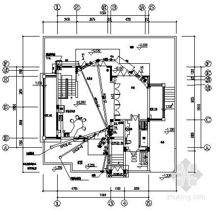 建筑电气预埋标准资料下载-[海南]别墅建筑A型住宅电气施工预埋图