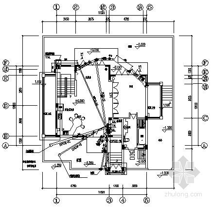 电气管线预埋施工图资料下载-[海南]别墅建筑A型住宅电气施工预埋图