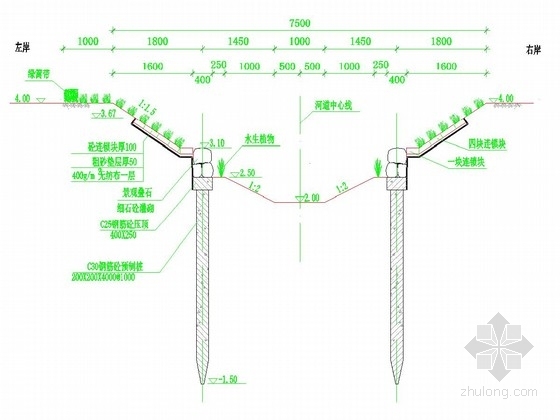 河道疏浚护砌资料下载-[上海]种蓄场泵站河道施工图