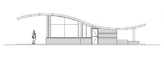 住宅建筑平面立面图纸资料下载-门卫平面、立面图