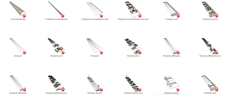 停车场su模型，车su模型，飞机su模型_1