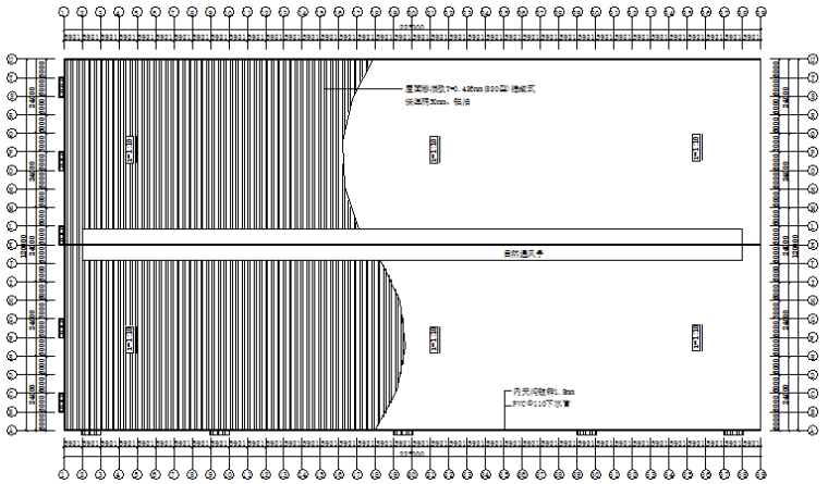 厦门纺织城单层坡双跨厂房钢结构（CAD，12张）_4