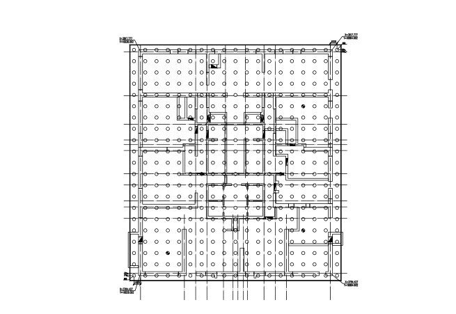 地上44层地下2层剪力墙结构商住楼结构施工图（CAD、41张）-桩平面布置图
