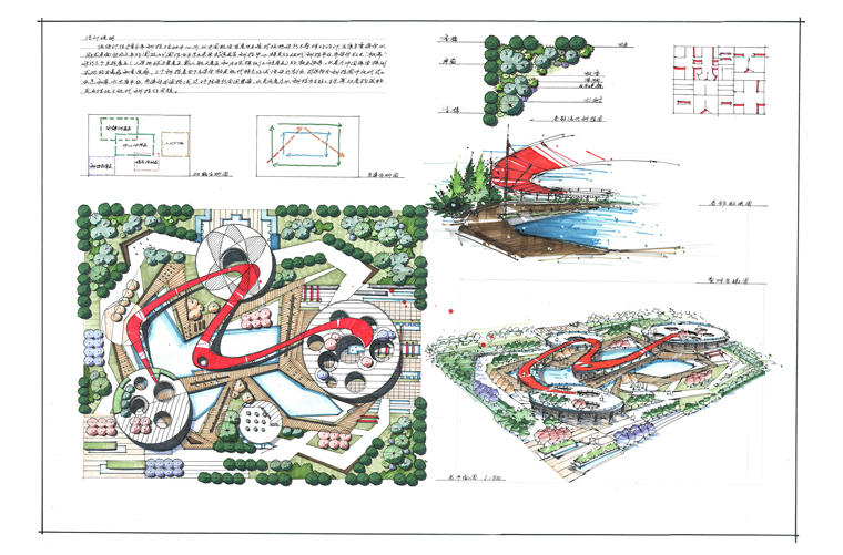 考研快题高品质115张景观手绘（抄绘）-A (4)