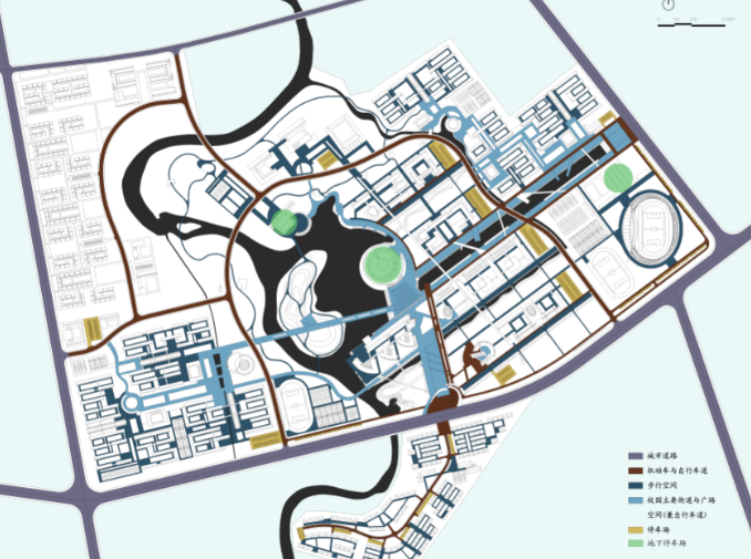 四川大学双流新校区规划方案文本（CAD+PSD+JPG）-道路系统分析图