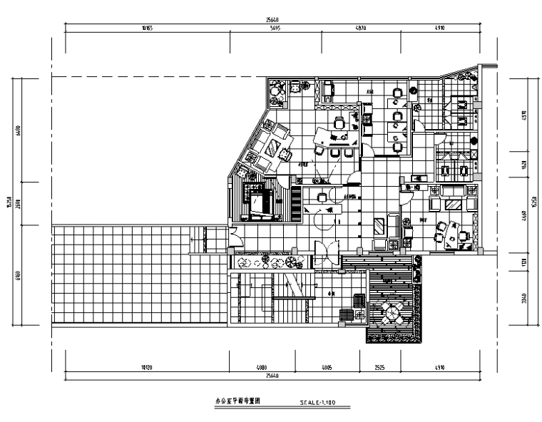 福建蓝桥建设有限公司资料下载-[福建]闽南贸易有限公司办公空间设计施工图（附效果图）