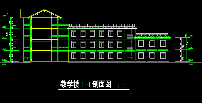 某农村中学建筑施工全图