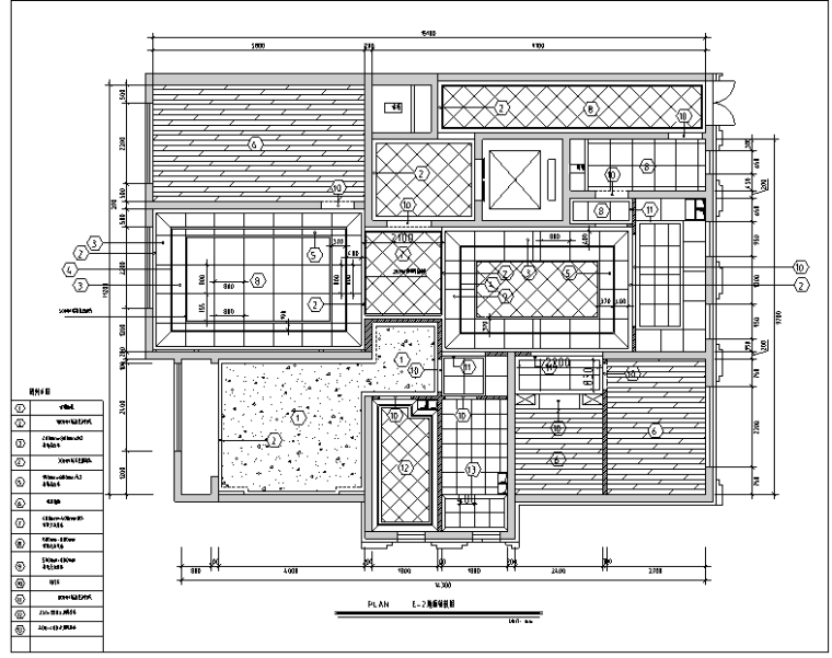 [内蒙古]简约低奢风样板房设计施工图（附效果图）-地面铺装图