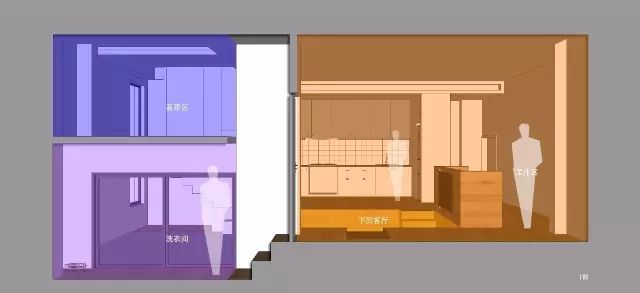 巧用下沉式设计，60㎡单层小宅也能装出200㎡的超大Loft_46