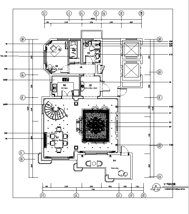 住宅空间施工图含效果图资料下载-[温州]欧式风格别墅样板间住宅空间设计施工图（含效果图）