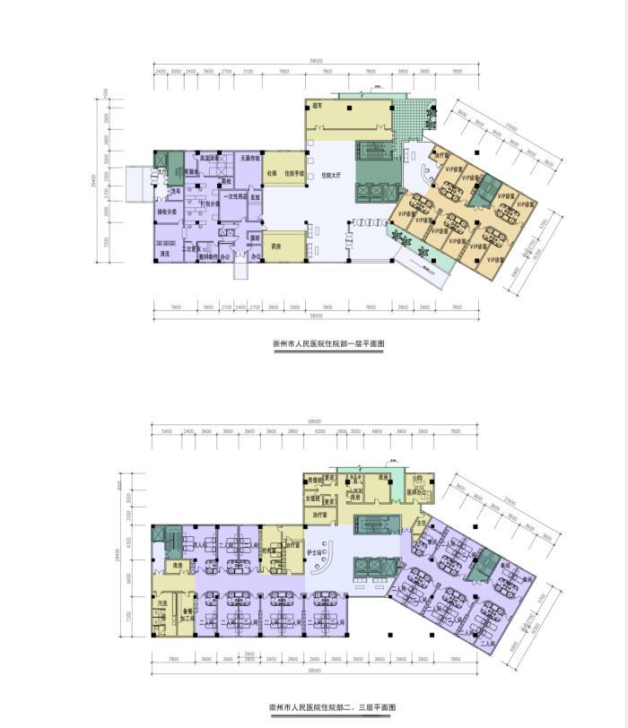 [四川]某人民医院及妇幼保健中心方案设计PDF（40页）-住院部平面图