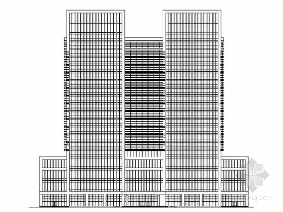 4层办公效果图资料下载-[唐山]某20层办公综合体建筑方案图（含效果图）