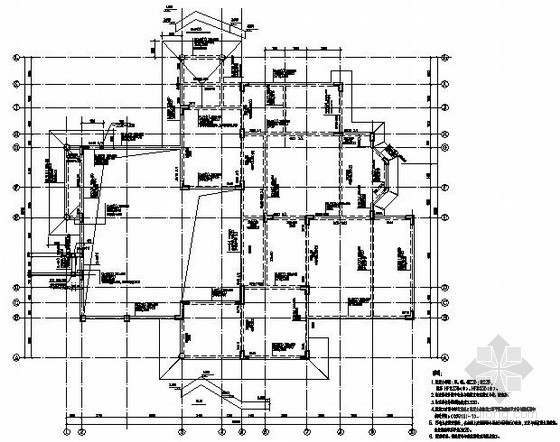 2层框架结构基础资料下载-[上海]异型柱框架结构别墅结构施工图（2层、独立基础）