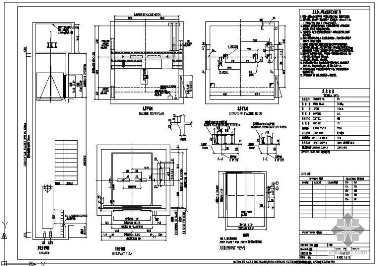 二次供水设施改造refitting for secondary water supply faciliti-某货梯（FO3000）节点构造详图