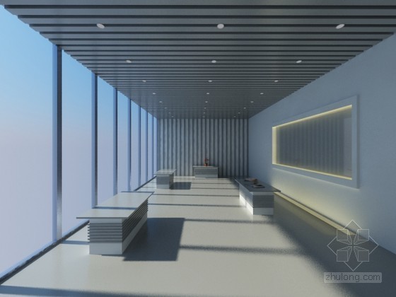 展示展厅设计3D资料下载-阳光展厅室内3D模型