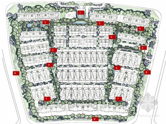 现代中式别墅花园资料下载-[北京]新中式皇室气派别墅区景观规划设计方案(著名设计公司)