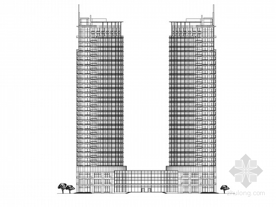 建筑公司商务资料下载-[上海]33层现代风格星级酒店建筑施工图（知名建筑公司）