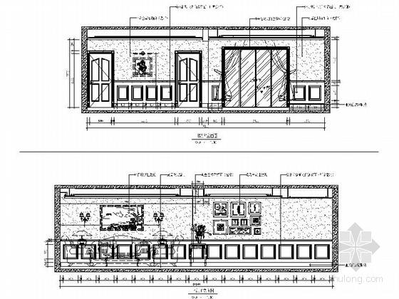 [重庆]温馨典雅3居室室内设计CAD施工图-[重庆]温馨典雅3居室室内设计CAD立面图 
