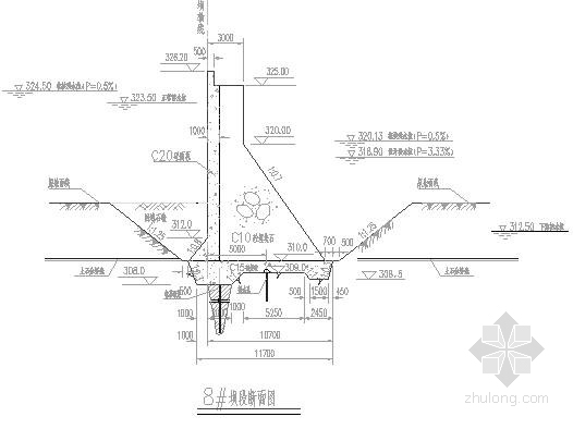 雨棚布置图资料下载-大坝结构布置图