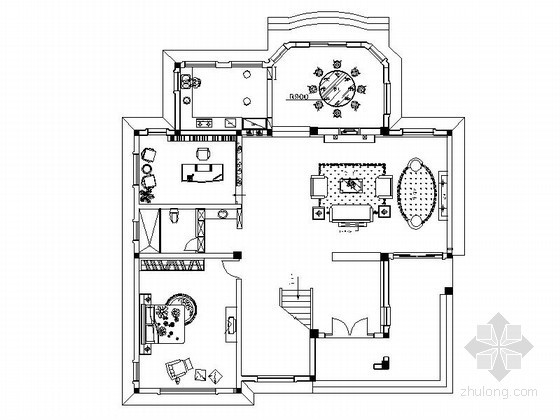 云轩别墅装饰设计方案图资料下载-某双层别墅设计方案图