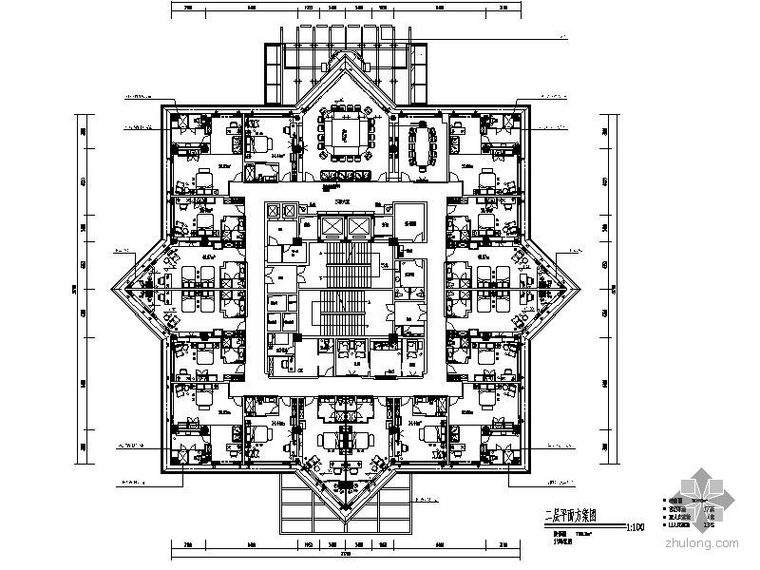 五星级酒店装修工程策划资料下载-[天津]某五星级酒店装修图
