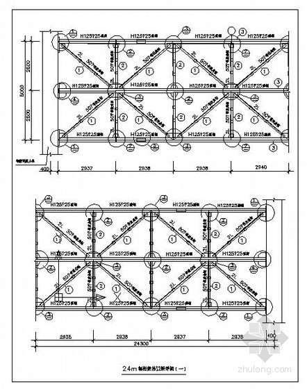 24m拱桥资料下载-某24m钢桁架抬口梁节点构造详图