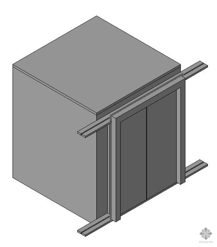 su电梯门模型资料下载-中分双折门及电梯