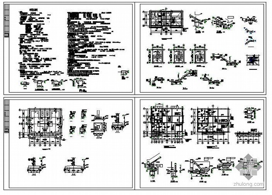 2层别墅砖混结构资料下载-某三层砖混别墅结构图纸