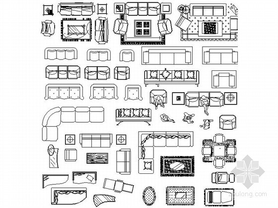室内设计图块大全资料下载-成套室内设计图CAD图块下载