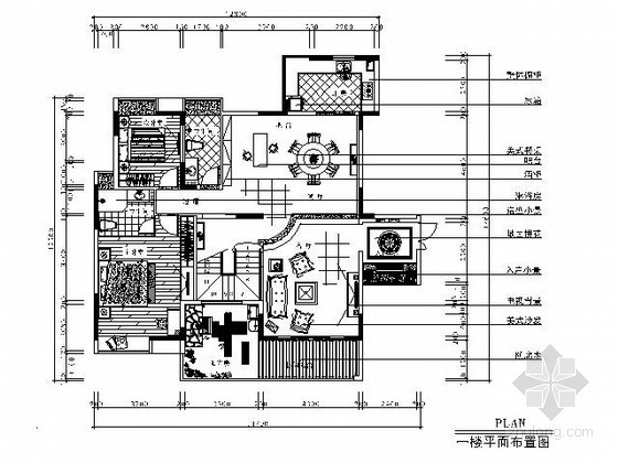 顶层复式楼家装资料下载-[江西]美式复式楼样板间施工图（含效果）