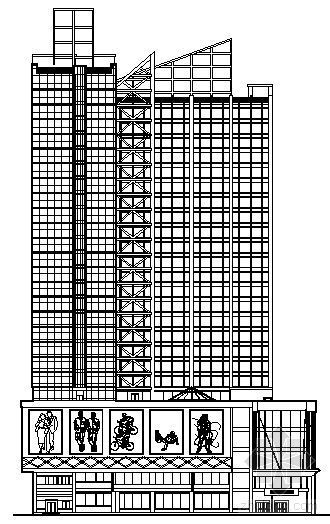 商业楼设计方案图纸资料下载-某二十七层综合商业楼建筑方案图