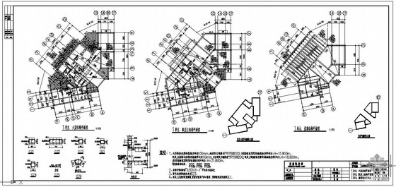 单元设计法住宅资料下载-[四川]某6层框架住宅小区1号&2号楼结构图