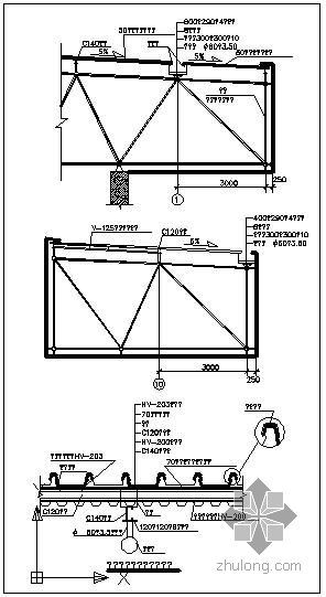 钢结构网架屋面方案资料下载-某网架屋面节点构造详图（二）