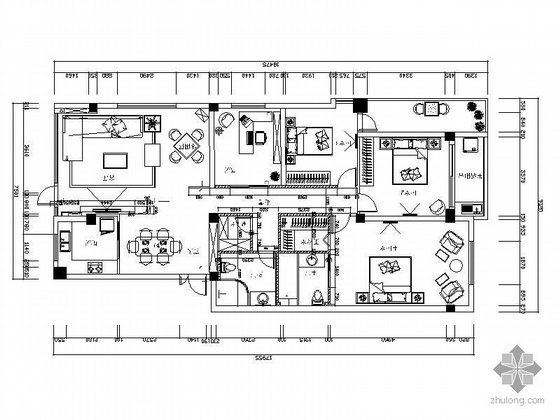 四室两厅室内结构资料下载-四室两厅装修方案设计